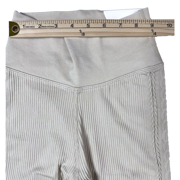 NWT! Aerie Offline Seamless Ribbed 7/8 Hi-Rise Leggings Black Sage Cream XS S L - Picture 16 of 16